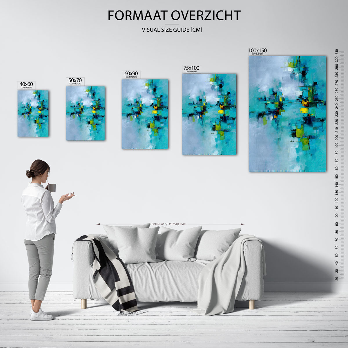 Kleurrijke compositie Kunstwerk