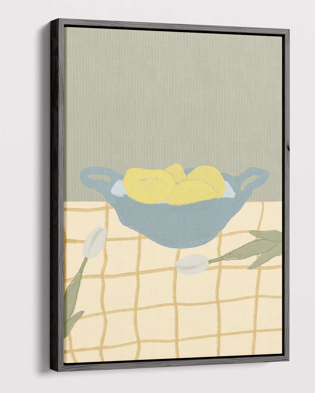Frisse Citroenen op Tafel Kunstwerk-canvas-dibond-plexiglas-wanddecoratie-WallArtistic