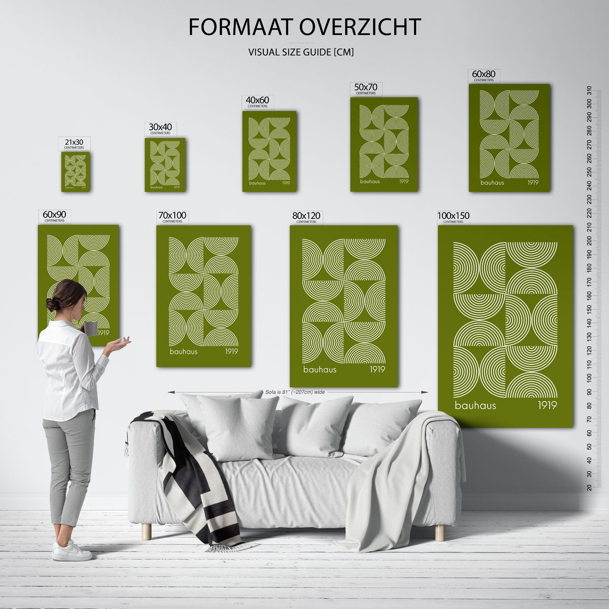 Cirkelpatroon en lijnen Poster