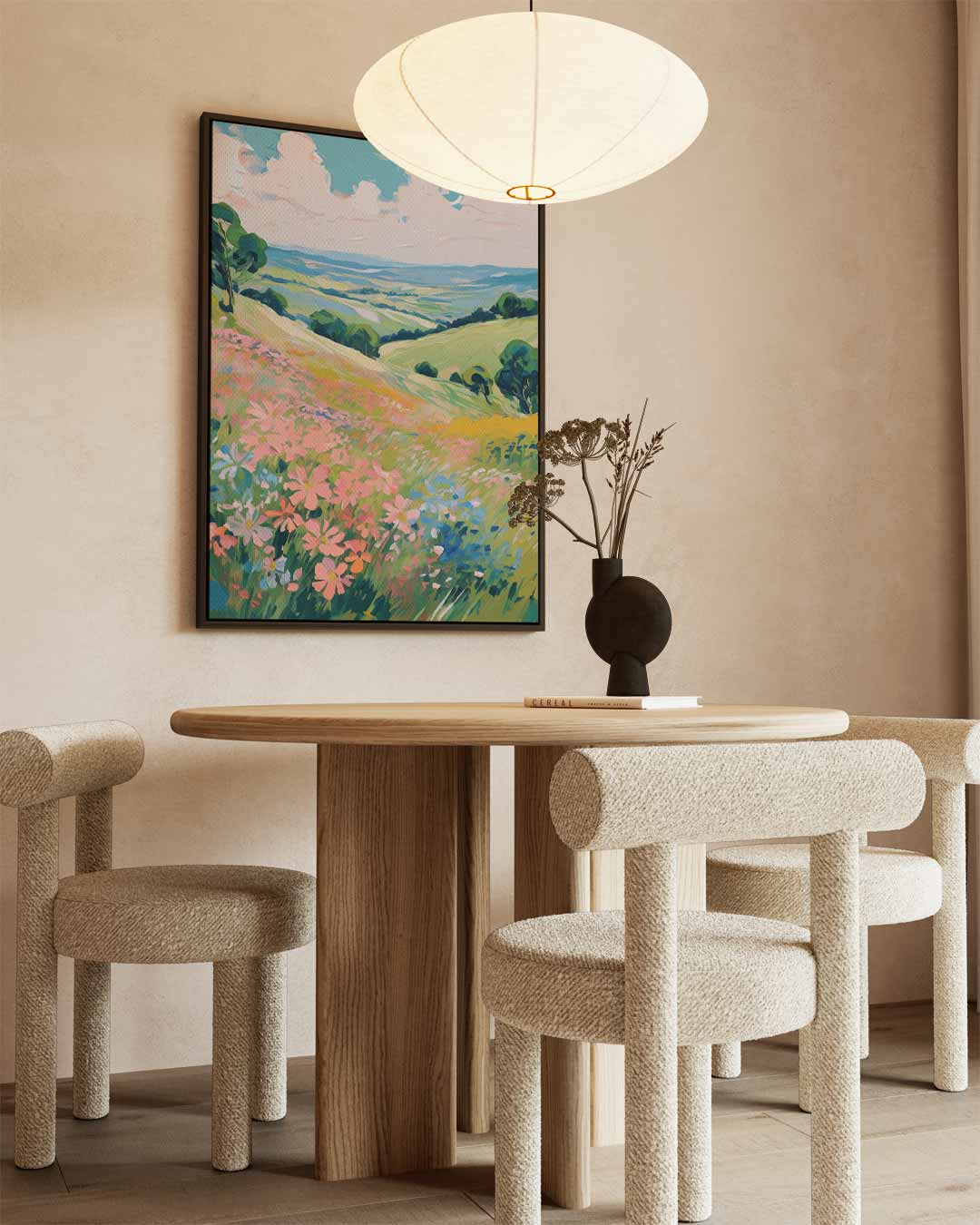 Zomerse Bloemenveld Harmonie Kunstwerk-canvas-dibond-plexiglas-wanddecoratie-WallArtistic
