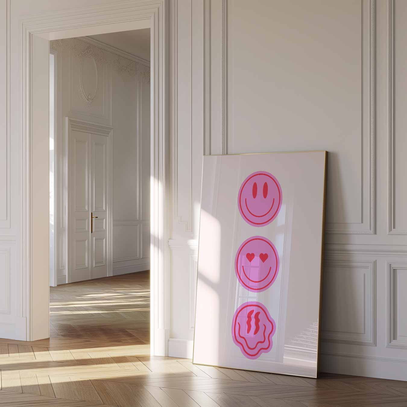 Kleurrijke Emoticon Vibes Poster