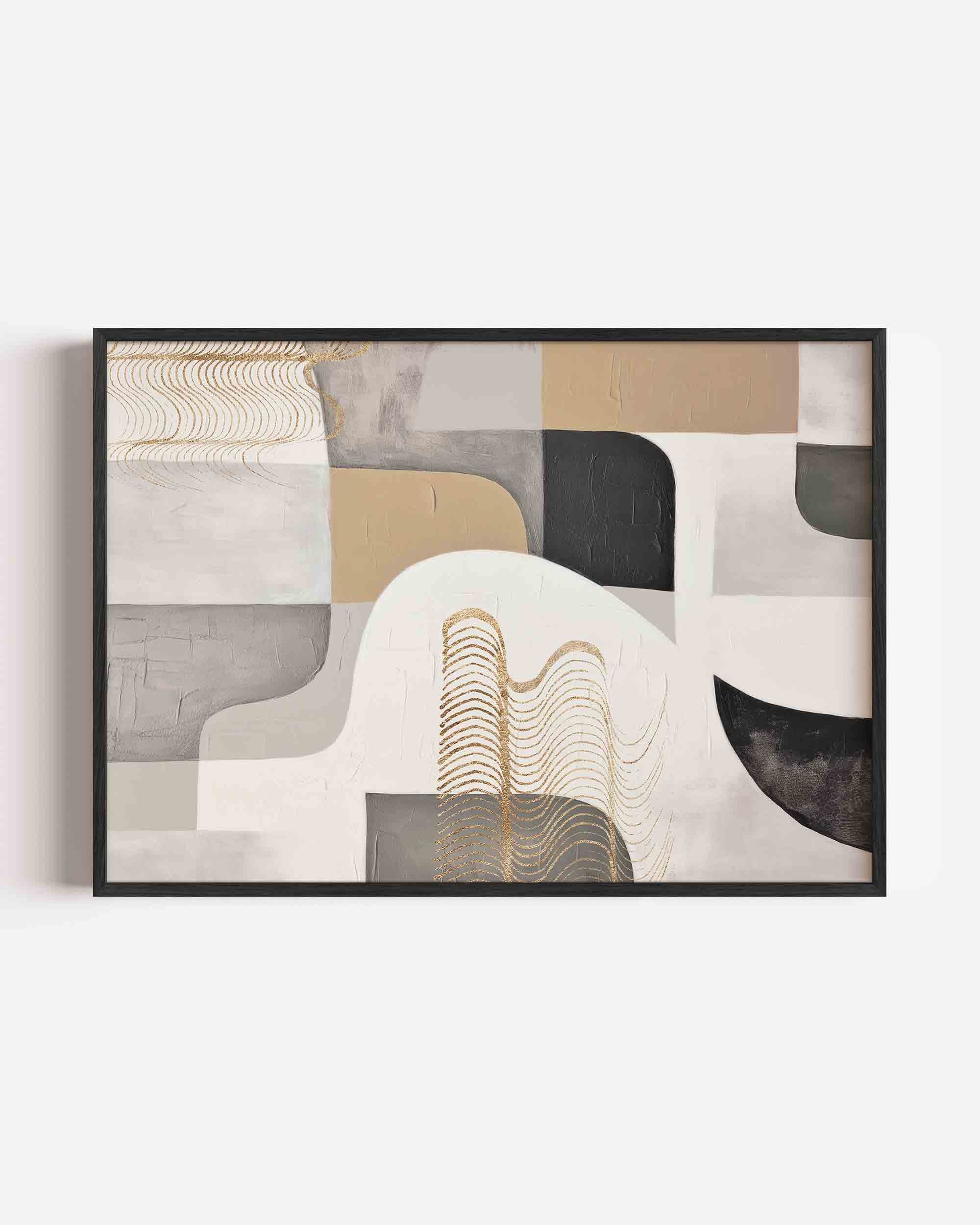 Abstracte vormen en lijnen Poster