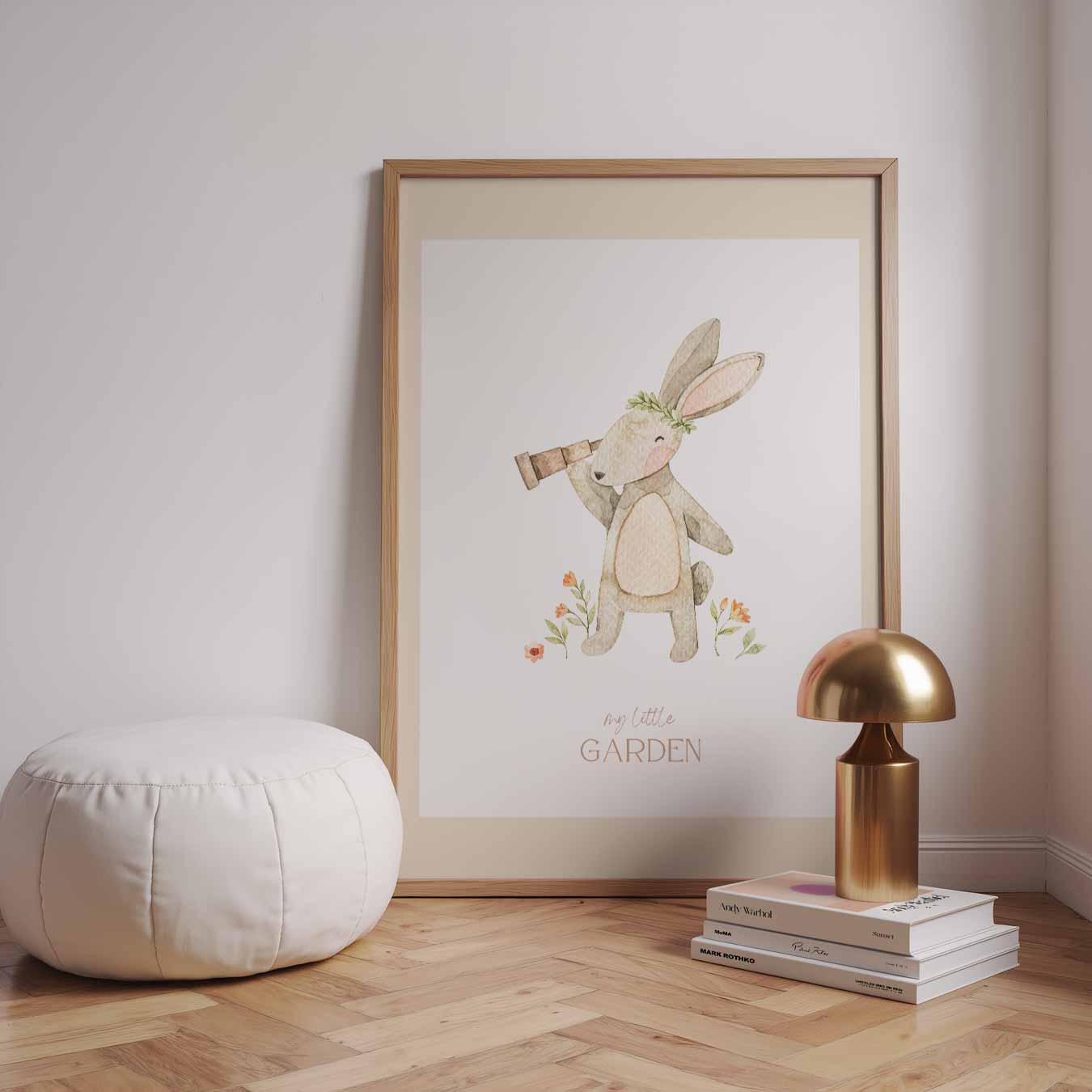 Schattige Tuin Konijn Poster