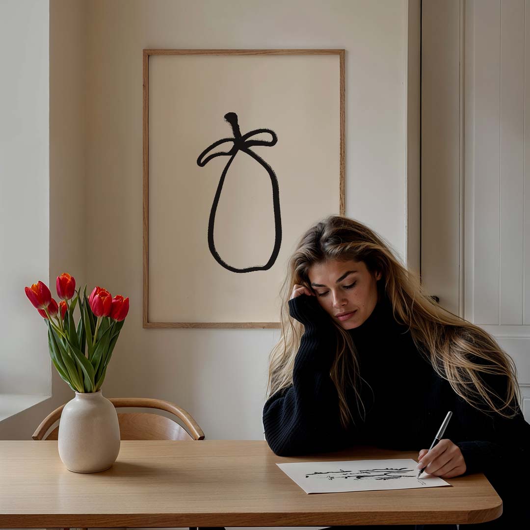 Simpele Fruitlijn Illustratie Poster-WallArtistic