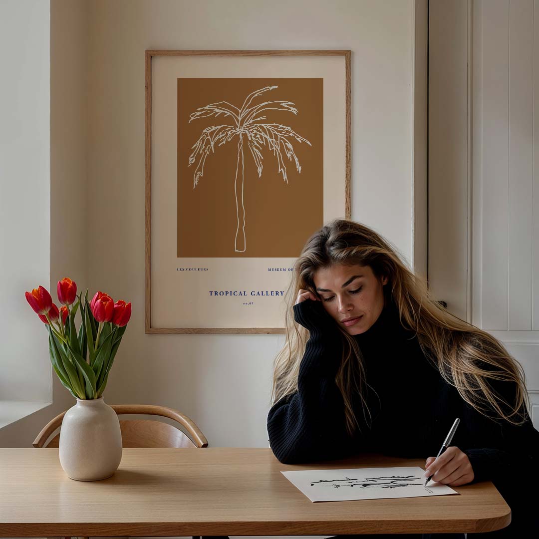 Tropische Palmprint Poster-WallArtistic