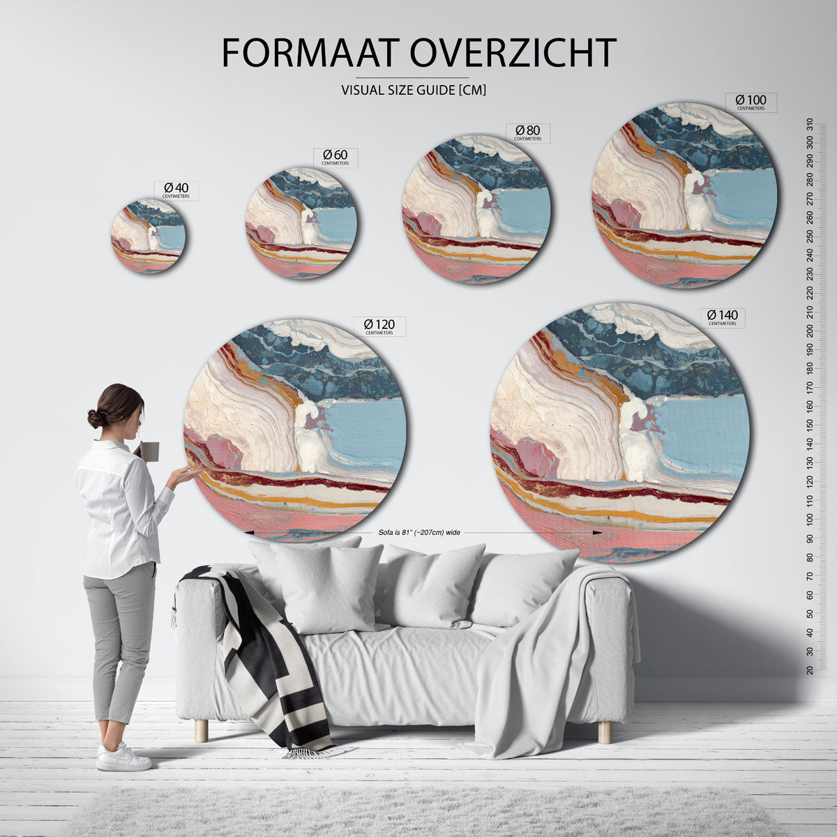Abstracte lagen Muurcirkel