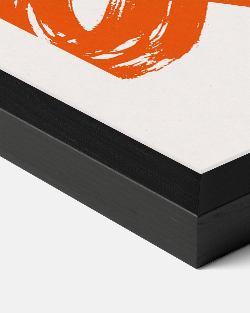 Inspirerende Oranje Motivatieposter-WallArtistic