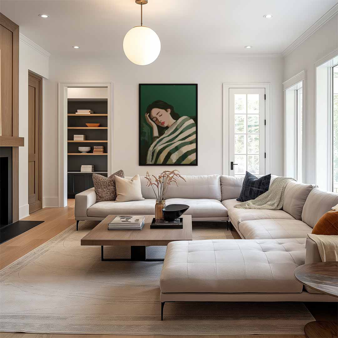 Slaapende Schoonheid Kunstwerk-canvas-dibond-plexiglas-wanddecoratie-WallArtistic