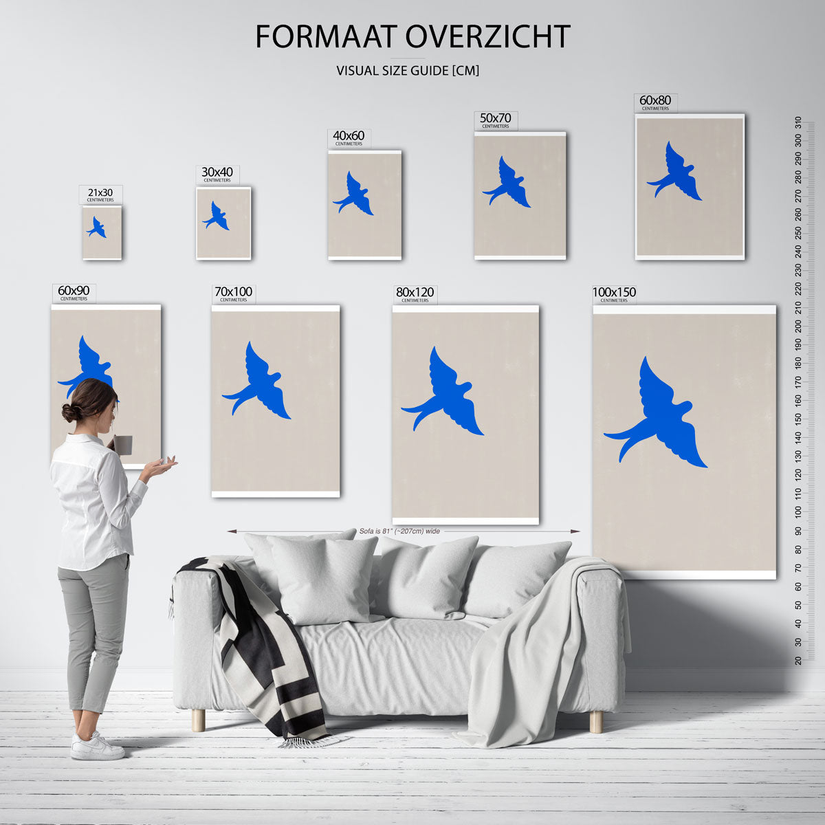 Blauwe vogel Poster