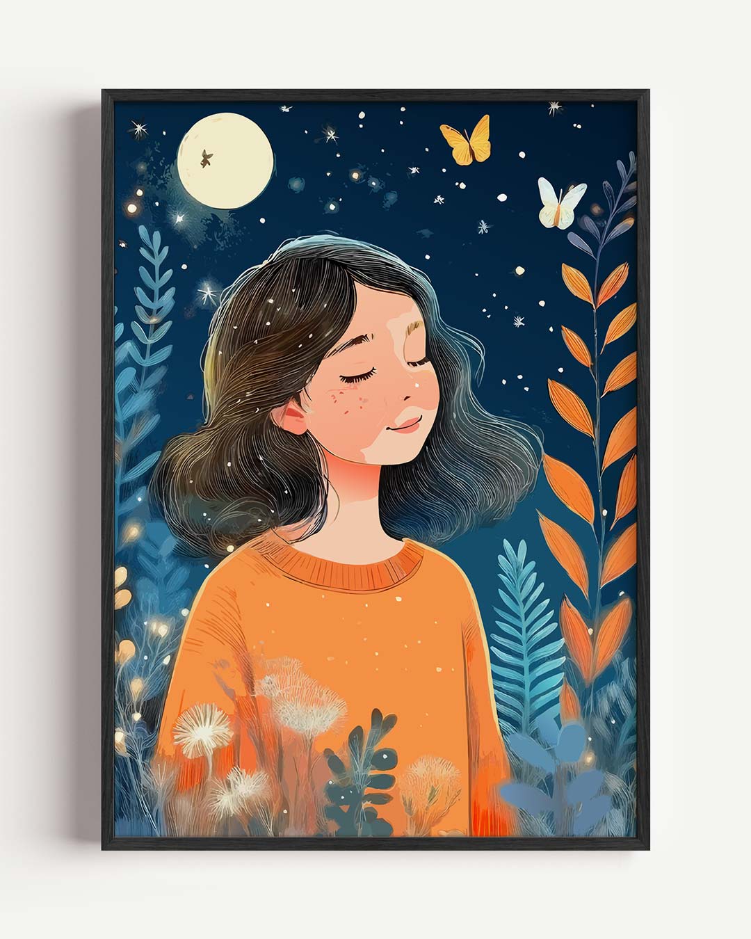 Dromerige Nachttuin Poster-WallArtistic