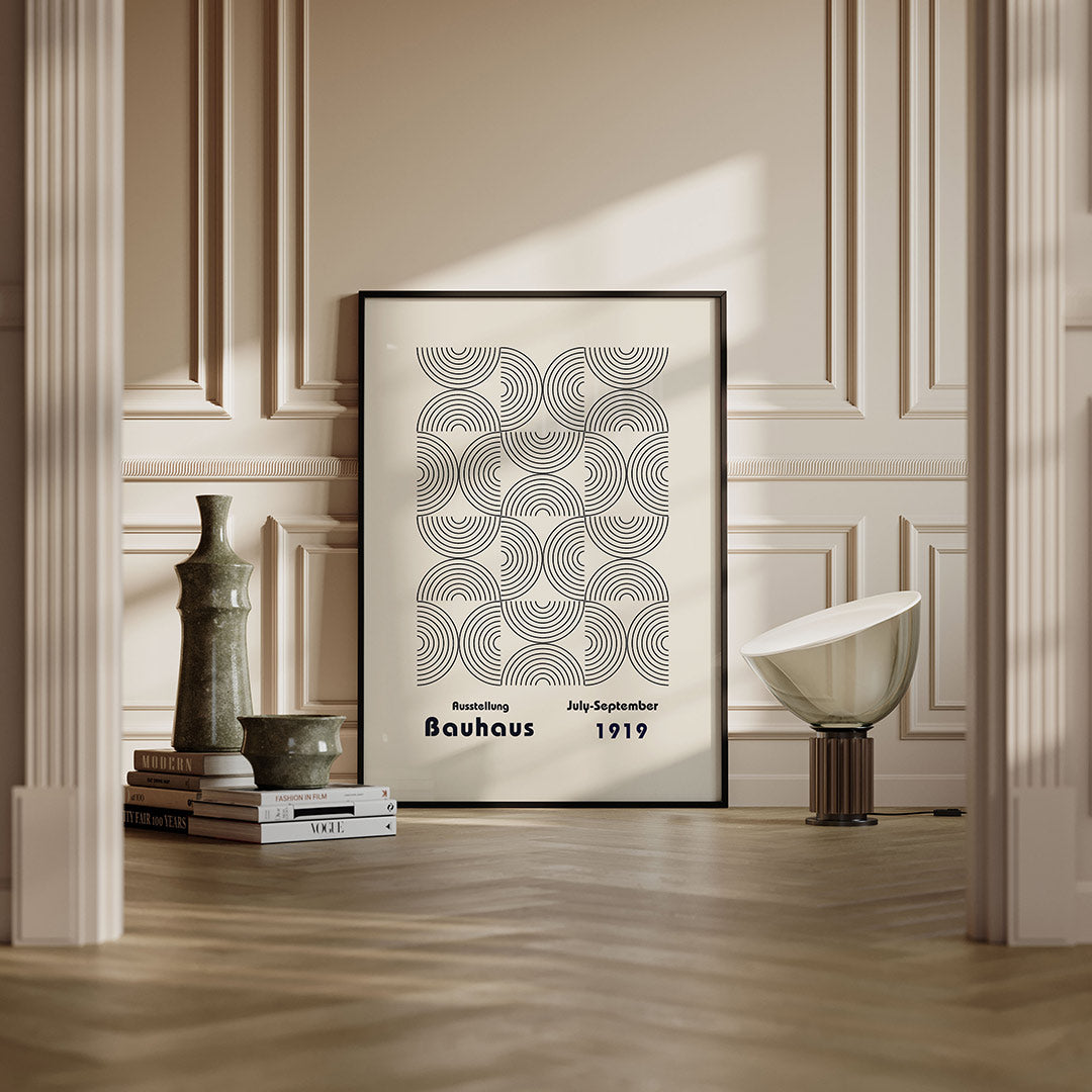 Cirkelpatroon en tekst Poster