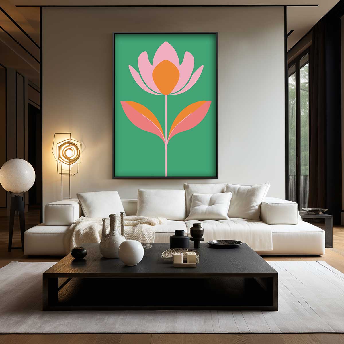 Bloemvol Geluk Kunstwerk-canvas-dibond-plexiglas-wanddecoratie-WallArtistic