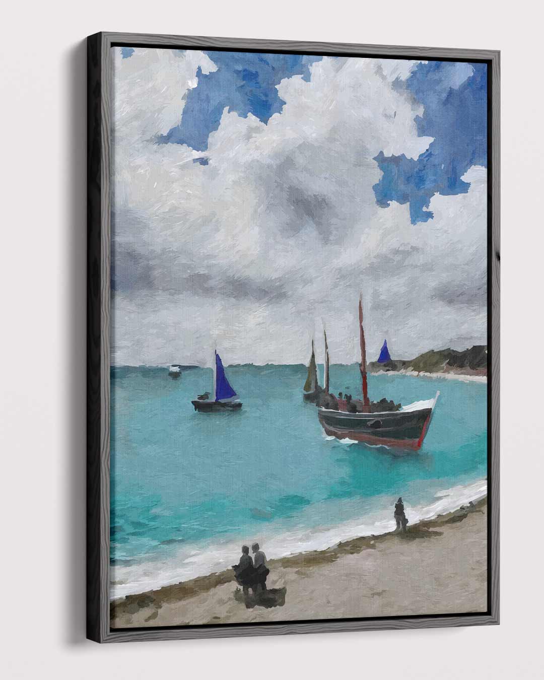 Zomerzeilen aan de Kust Kunstwerk-canvas-dibond-plexiglas-wanddecoratie-WallArtistic