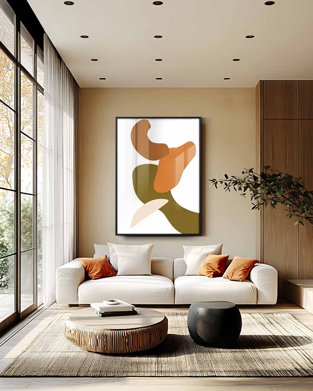 Aards Abstract Kunstwerk-canvas-dibond-plexiglas-wanddecoratie-WallArtistic