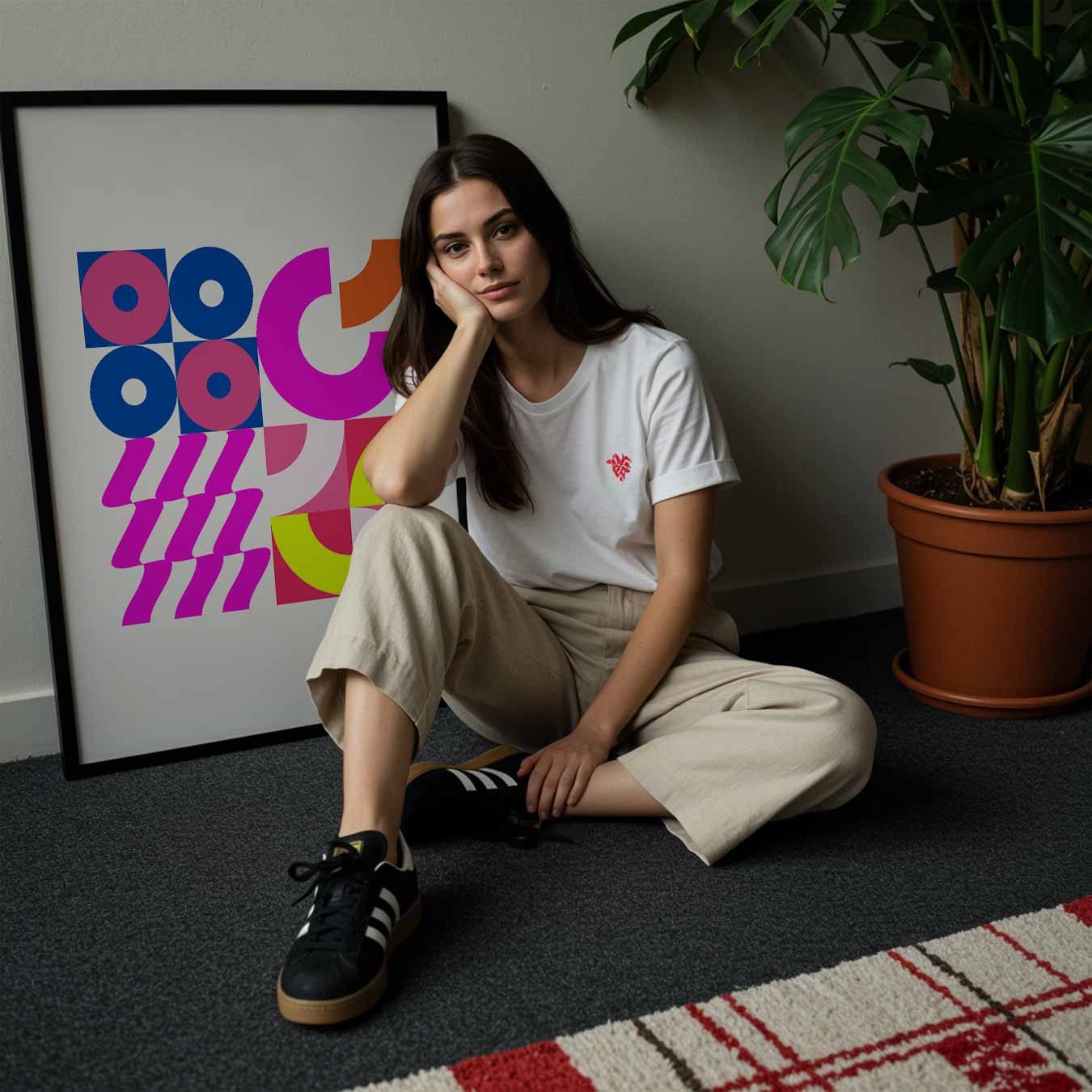 Speelse Kleurenexplosie Poster