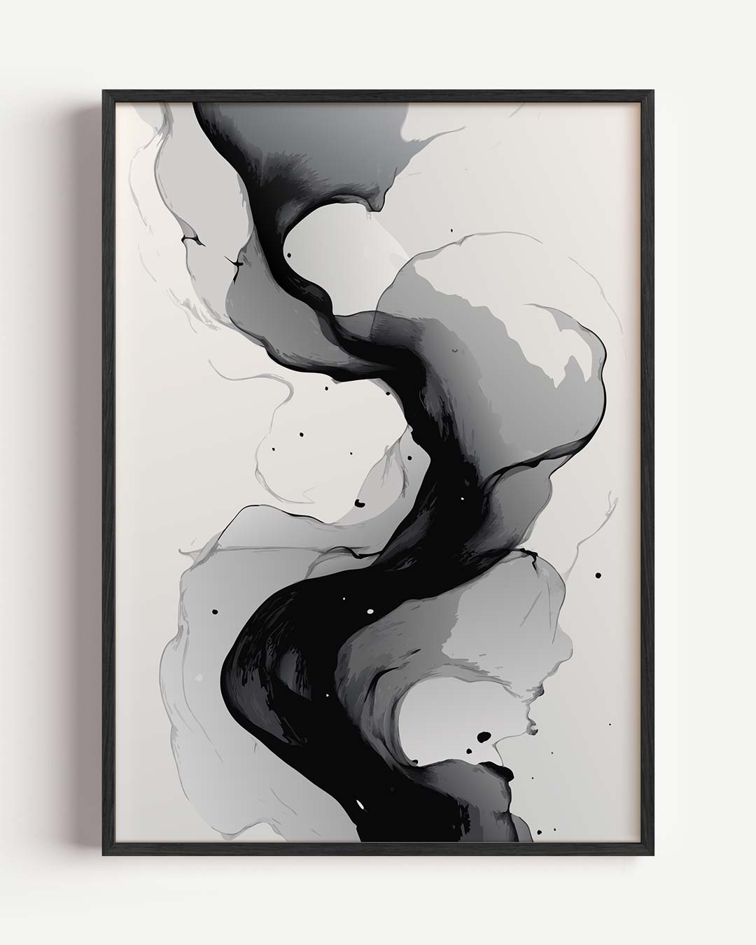 Abstracte Elegantie in Zwart & Wit Poster-WallArtistic