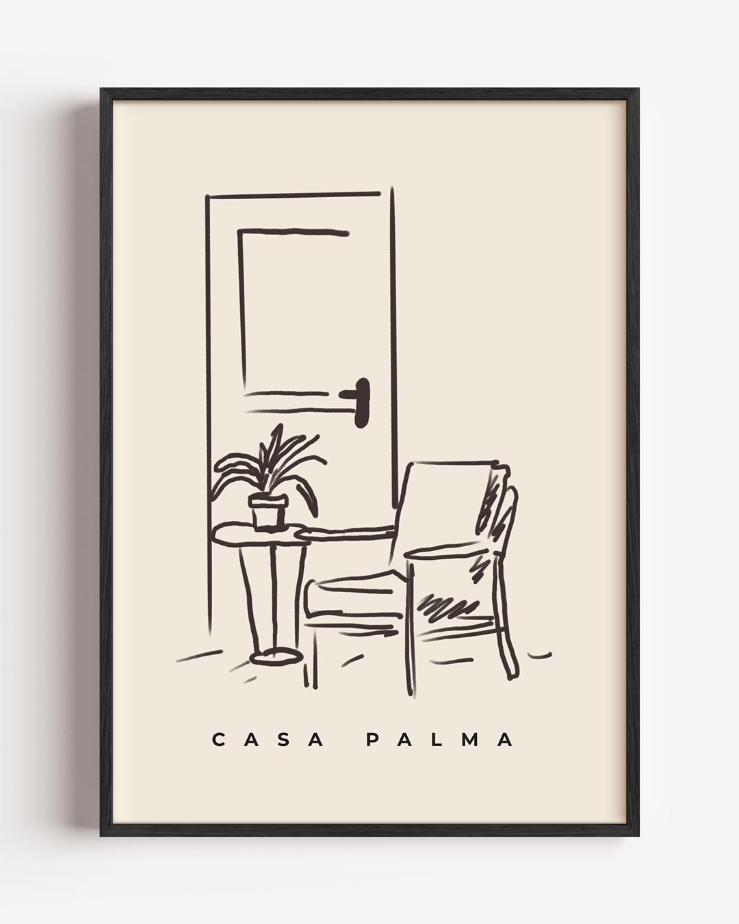 Sfeervolle Interieur Sketch Poster-WallArtistic