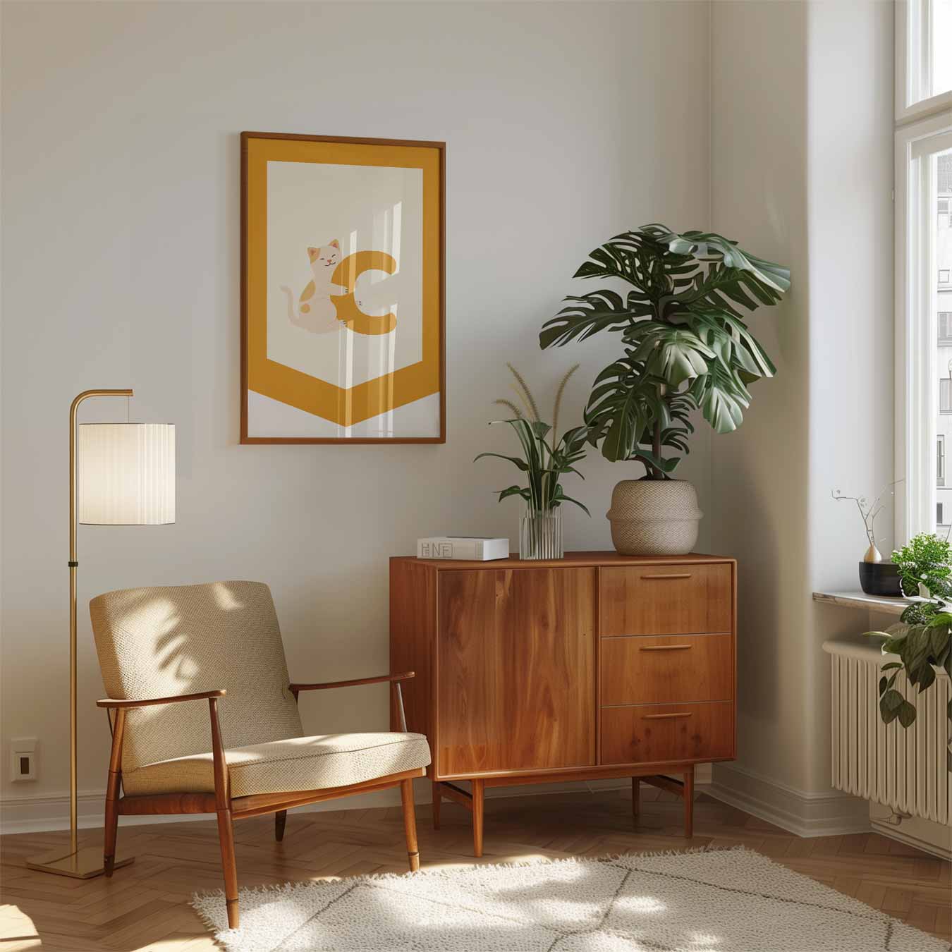 Kattenliefde Alfabet Poster
