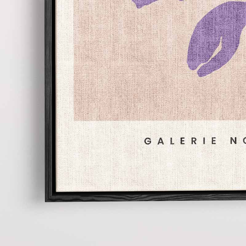 Paarse Bladmotieven op Zachte Achergrond Kunstwerk-canvas-dibond-plexiglas-wanddecoratie-WallArtistic