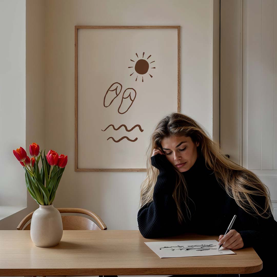 Zomerse Strandgevoelens Poster-WallArtistic