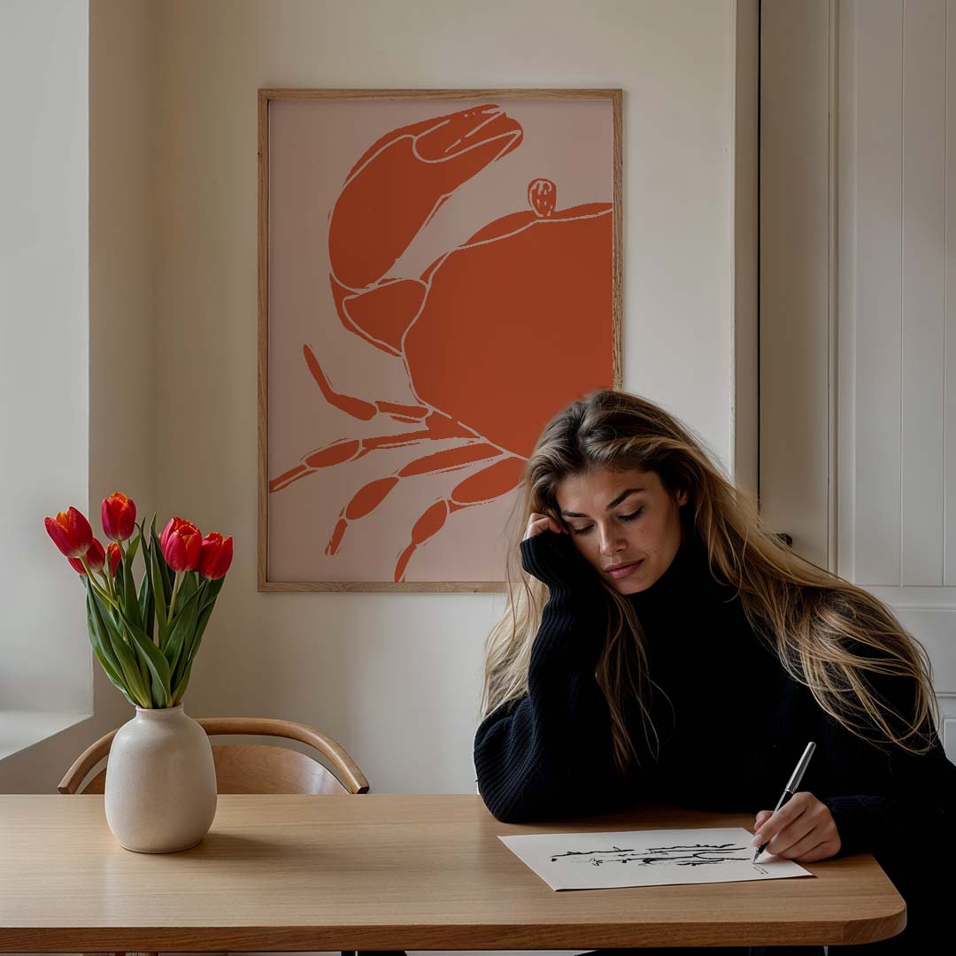 Abstracte Kreeft Illustratie Poster-WallArtistic