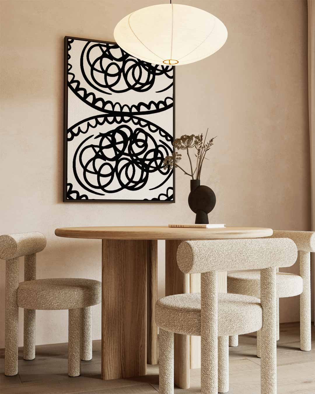 Zwart-wit Doolhof Schilderij Kunstwerk-canvas-dibond-plexiglas-wanddecoratie-WallArtistic
