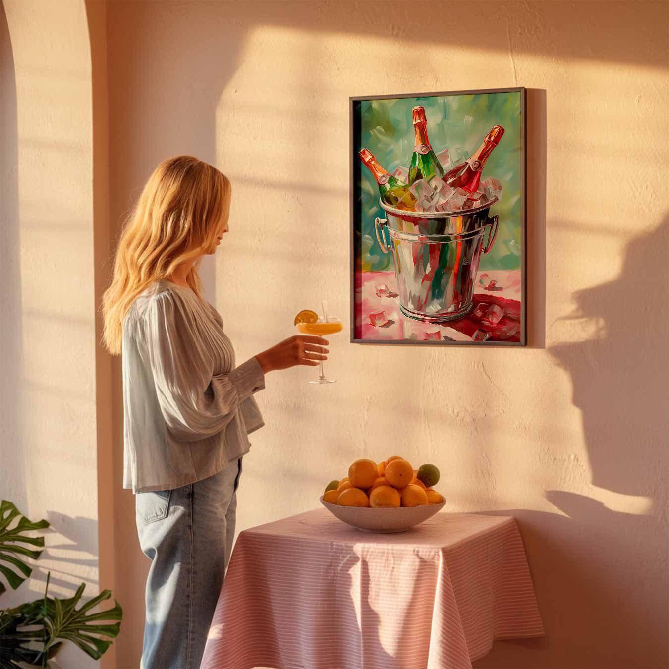 Feestelijke Champagne Poster