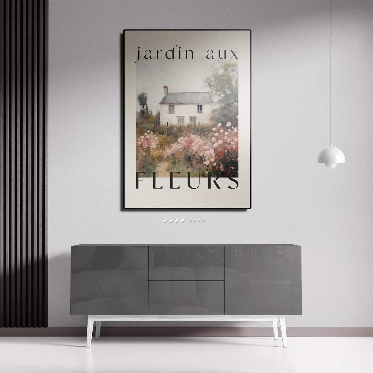 Franse Bloementuin Poster