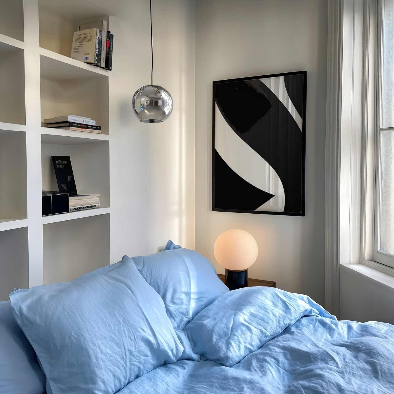 Moderne Monochrome Abstracte Poster