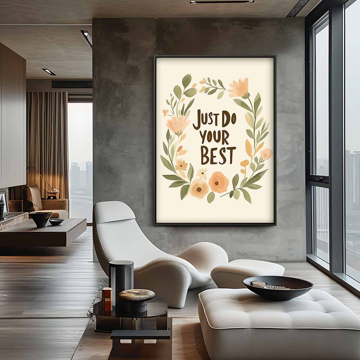 Motiverende Bloemenkrans Kunstwerk-canvas-dibond-plexiglas-wanddecoratie-WallArtistic