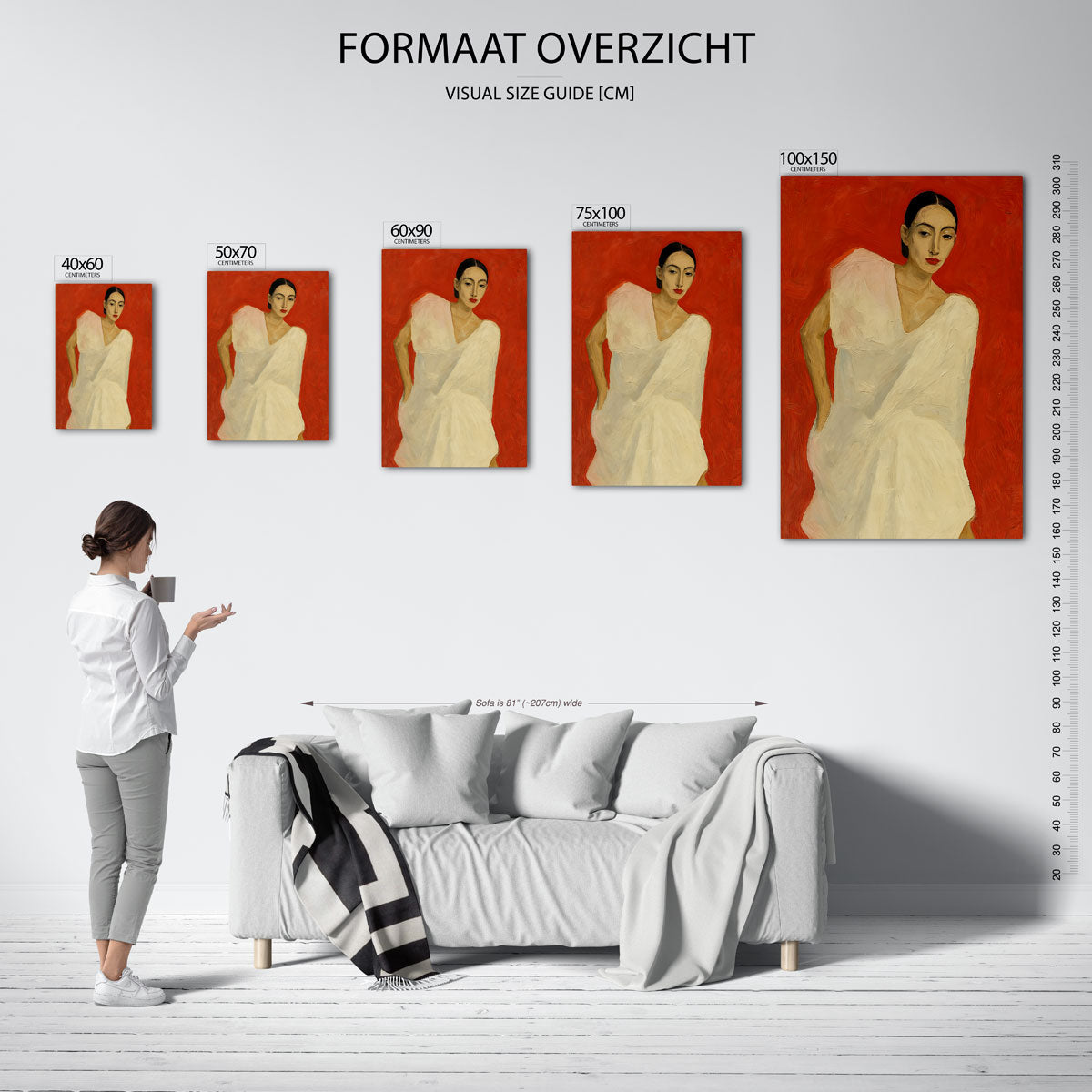 Vrouwelijk portret Kunstwerk