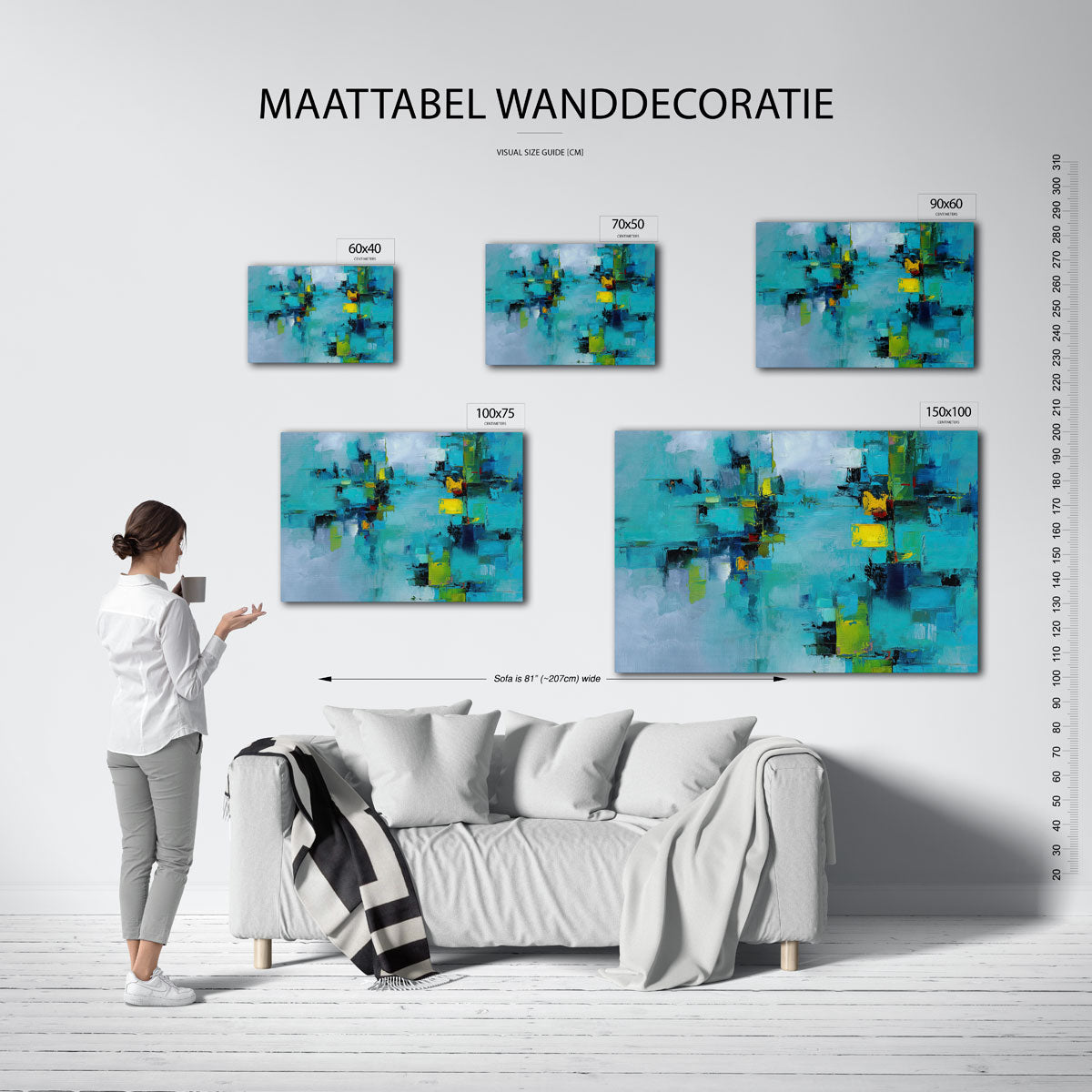 Kleurrijke geometrie Kunstwerk