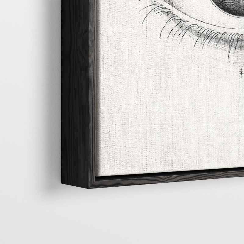 Intrigerend Potloodtekening Oog Kunstwerk-canvas-dibond-plexiglas-wanddecoratie-WallArtistic