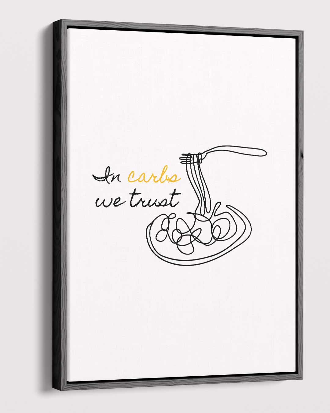 In Carbs We Trust Poster Kunstwerk-canvas-dibond-plexiglas-wanddecoratie-WallArtistic