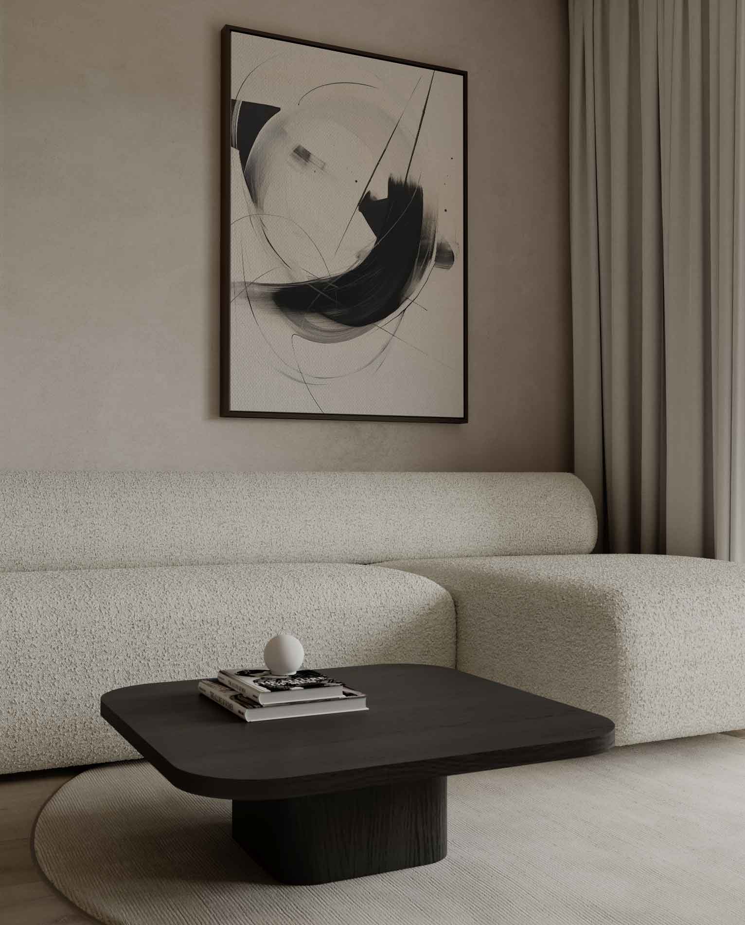 Dans van Zwart en Wit Kunstwerk-canvas-dibond-plexiglas-wanddecoratie-WallArtistic