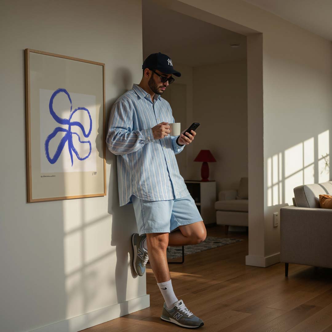 Moderne Bloemillustratie Poster-WallArtistic