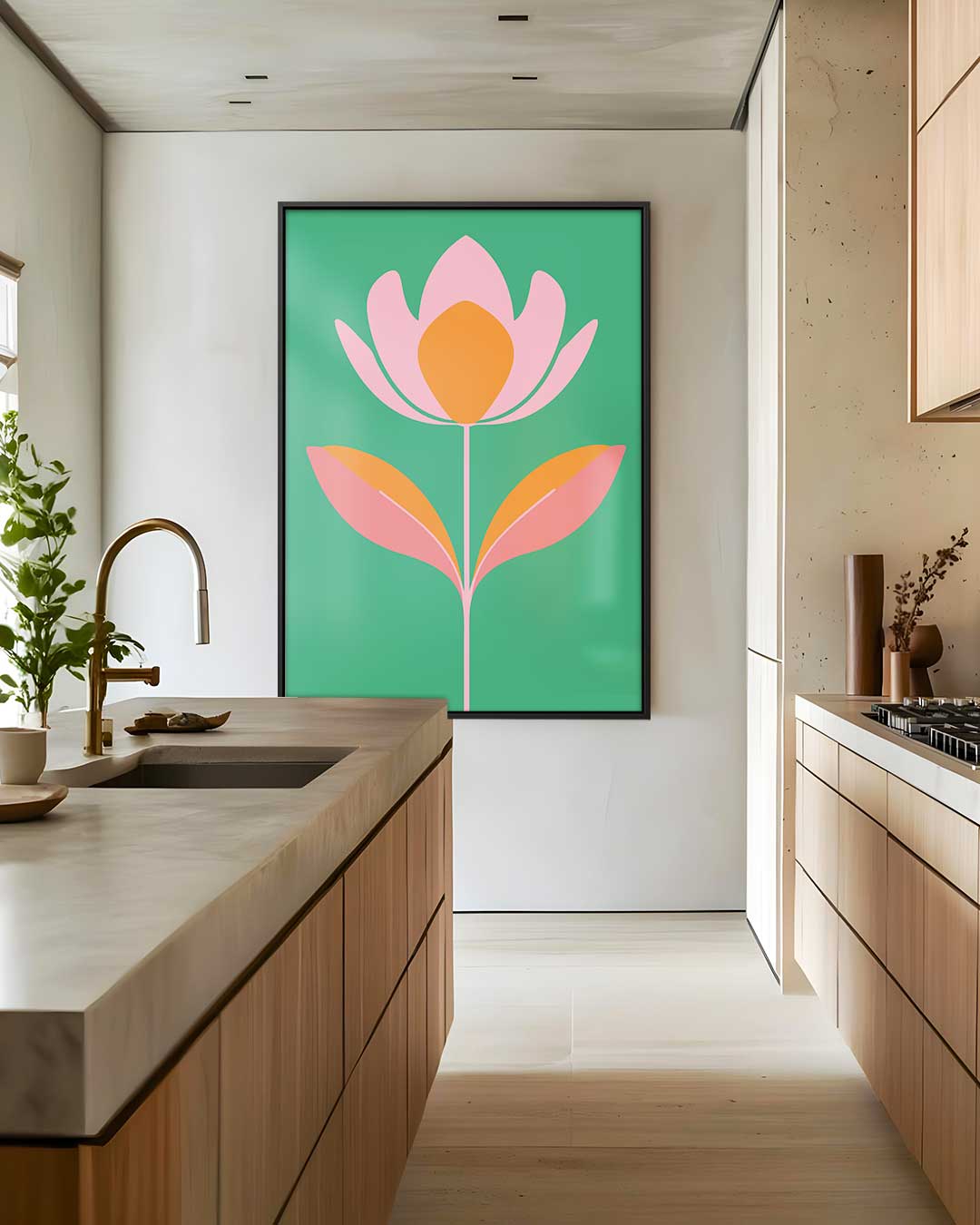 Bloemvol Geluk Kunstwerk-canvas-dibond-plexiglas-wanddecoratie-WallArtistic