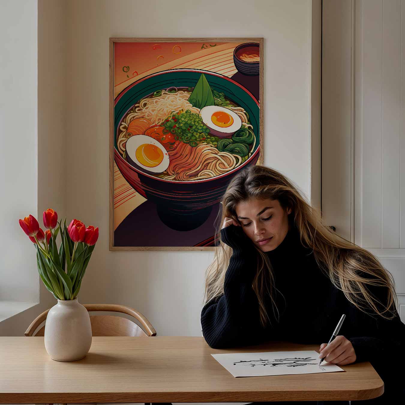 Kleurrijke Ramen Fantasie Poster-WallArtistic