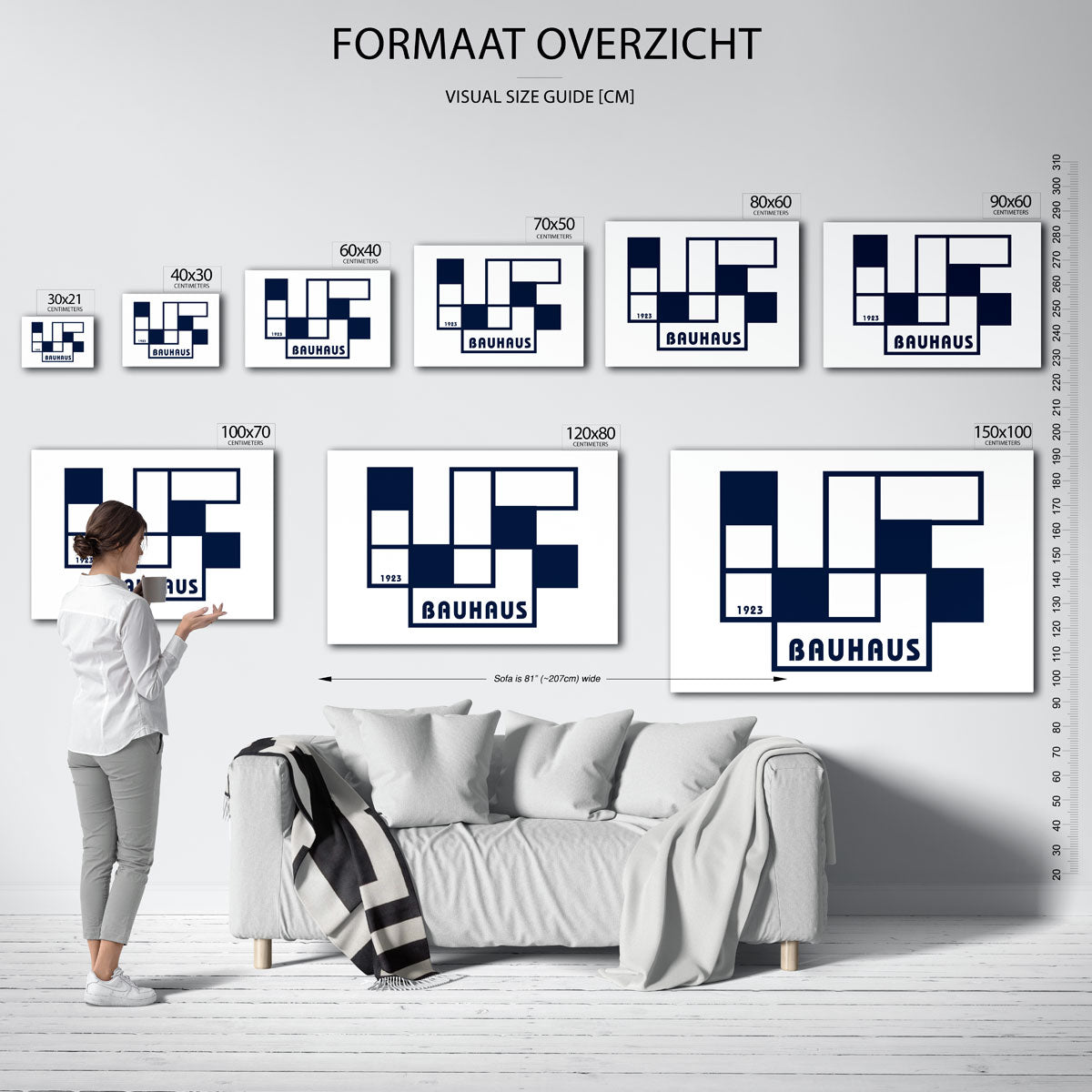 Vlakverdeling en lijnen Poster