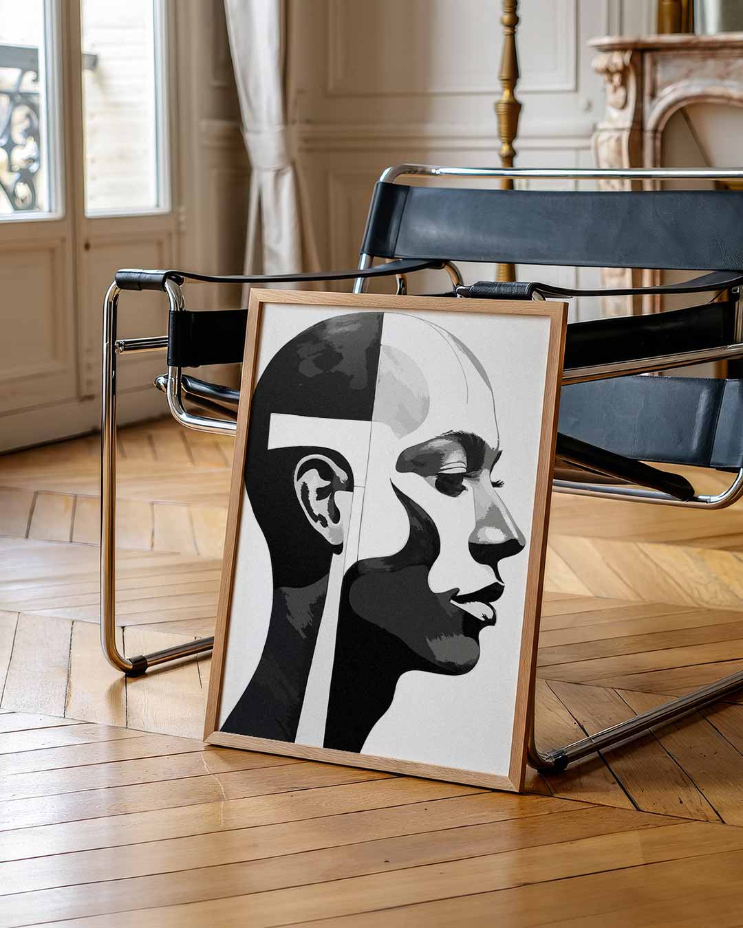 Moderne Contrasten Portret Poster-WallArtistic