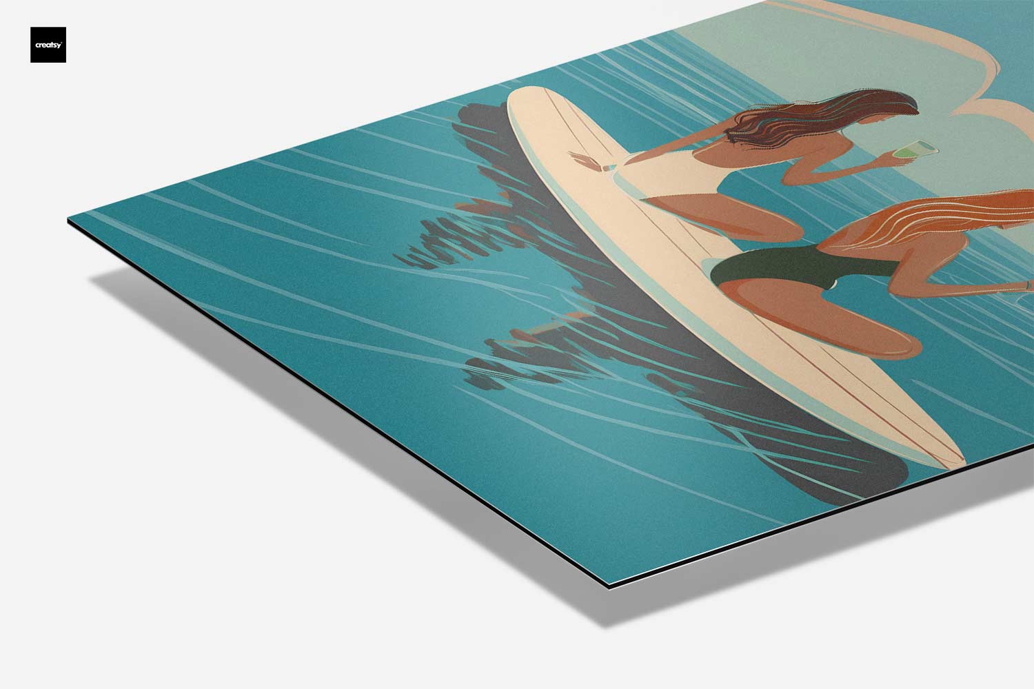 Zonsondergang op het Water Kunstwerk-canvas-dibond-plexiglas-wanddecoratie-WallArtistic