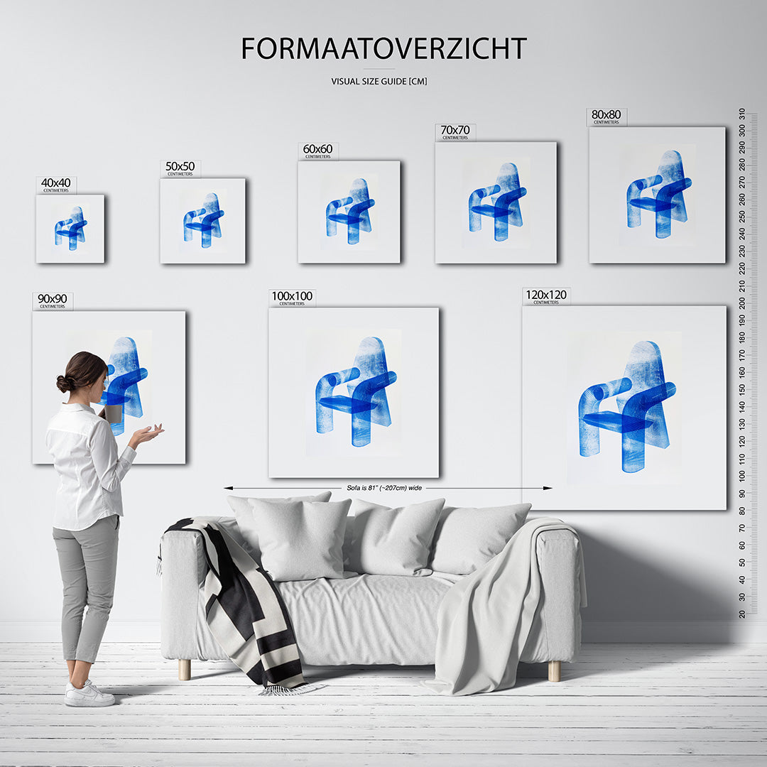 Transparante stoelvorm Kunstwerk