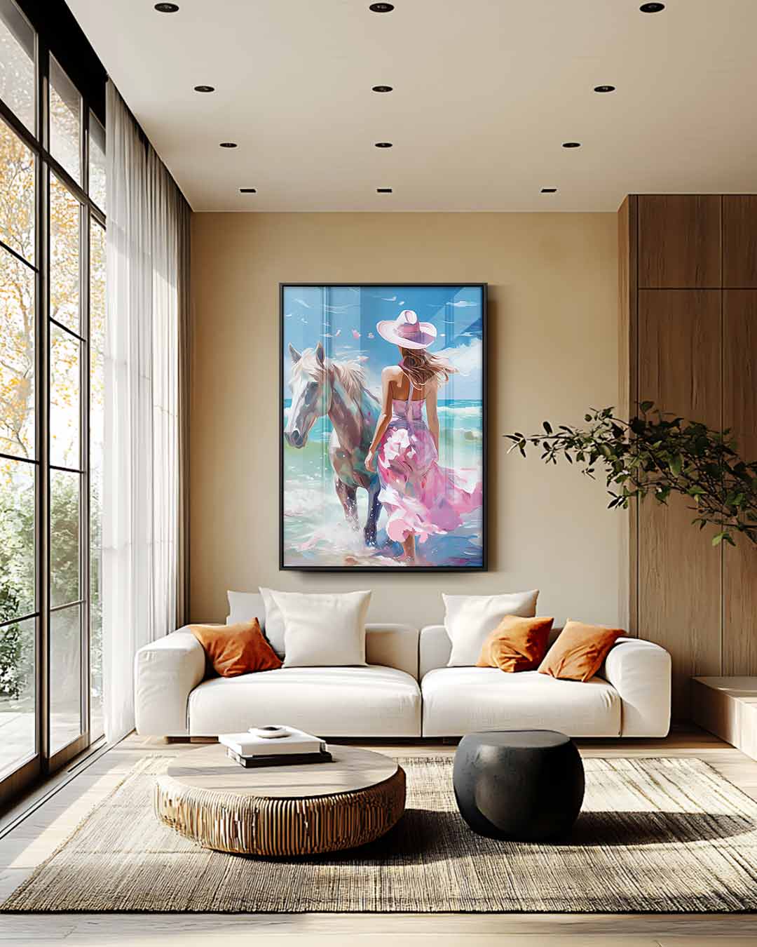 Aan de Zee met Elegantie Kunstwerk-canvas-dibond-plexiglas-wanddecoratie-WallArtistic