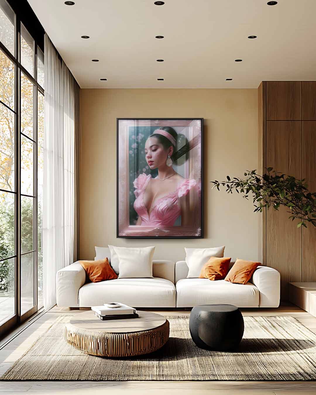Elegantie in Roze Kunstwerk-canvas-dibond-plexiglas-wanddecoratie-WallArtistic