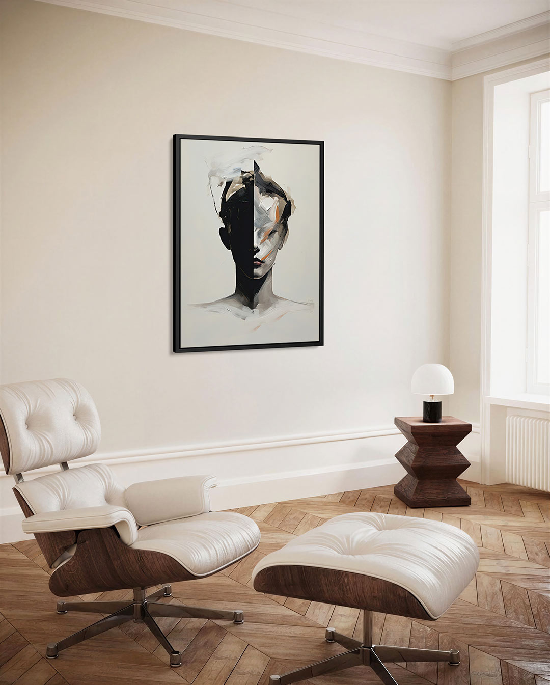 Geometrisch portret Kunstwerk