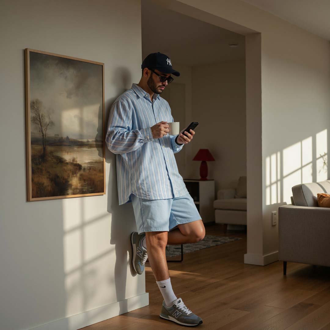 Mystiek Landschap aan de Rivier Poster-WallArtistic