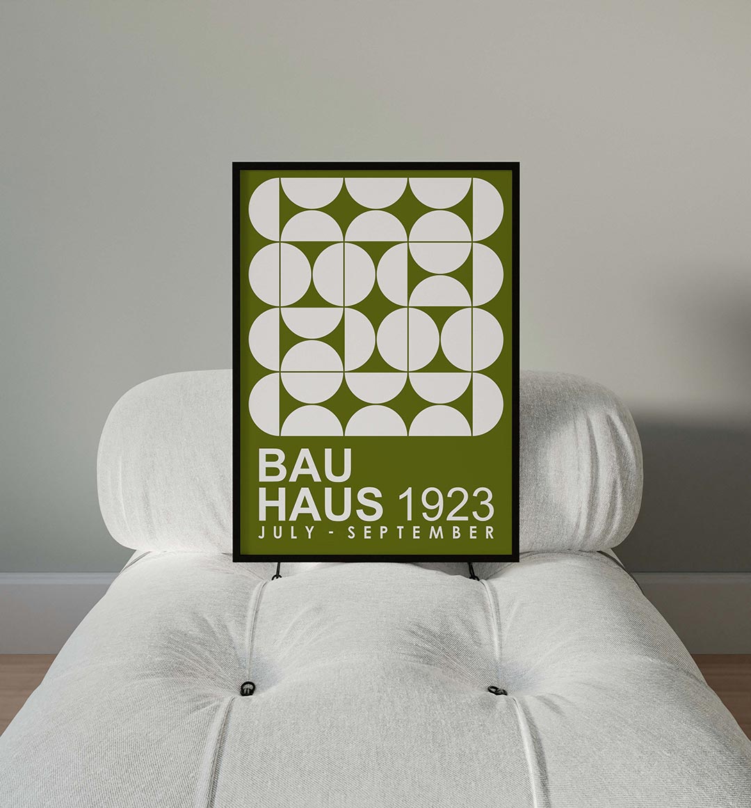 Cirkelpatroon en tekst Poster