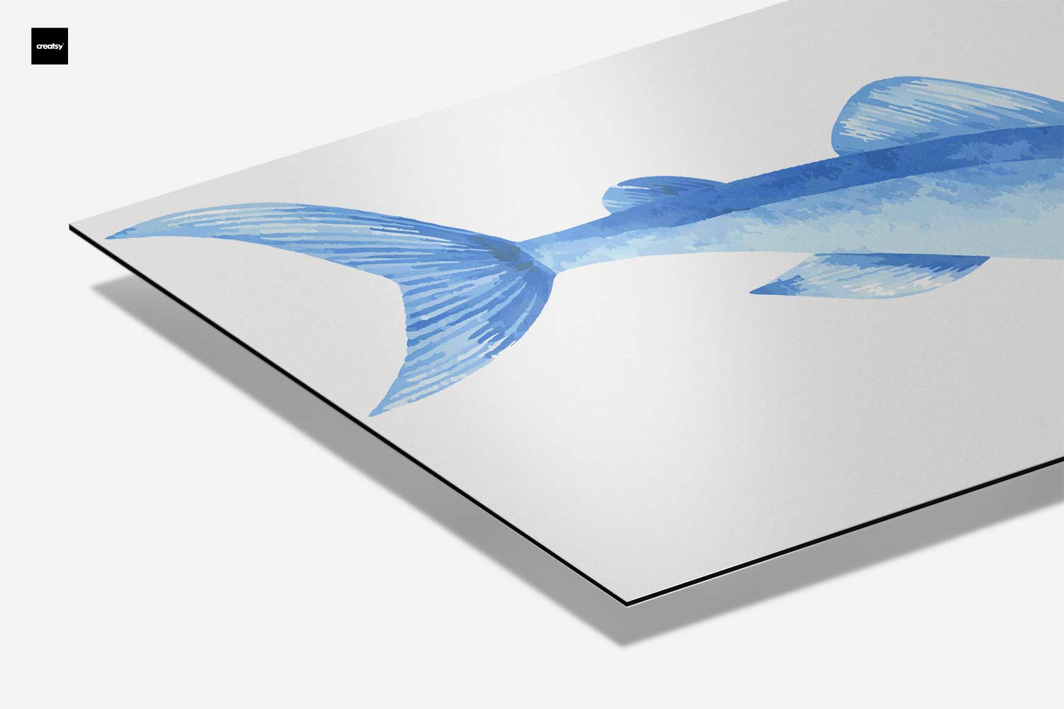 Waterverf Vis Print Kunstwerk-canvas-dibond-plexiglas-wanddecoratie-WallArtistic