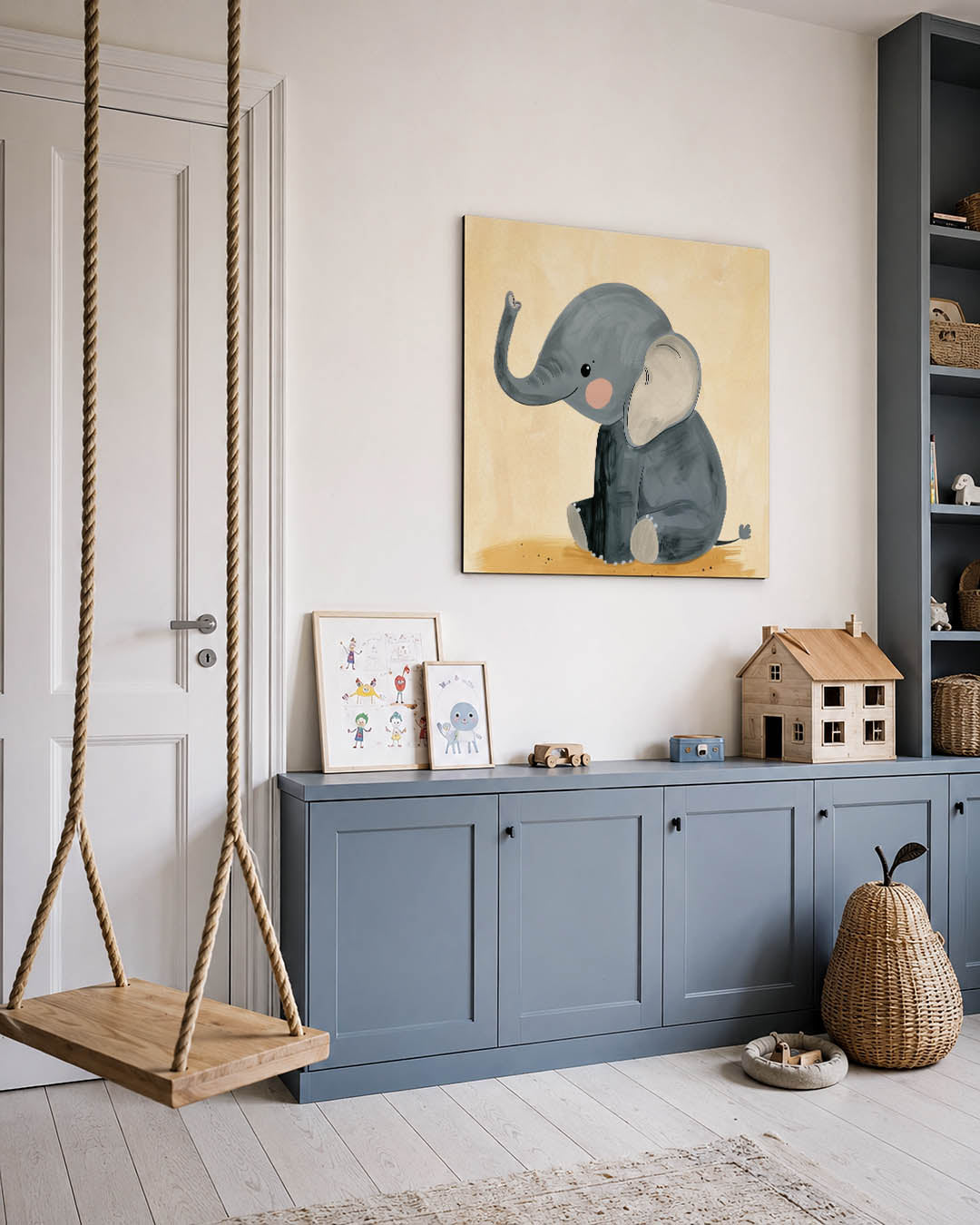 Schattige olifant illustratie Kunstwerk