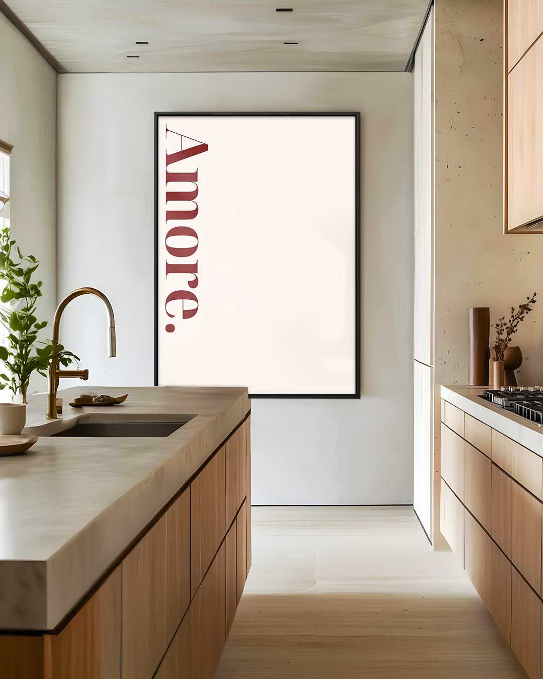 Tijdloze Amore Typografie Kunstwerk-canvas-dibond-plexiglas-wanddecoratie-WallArtistic